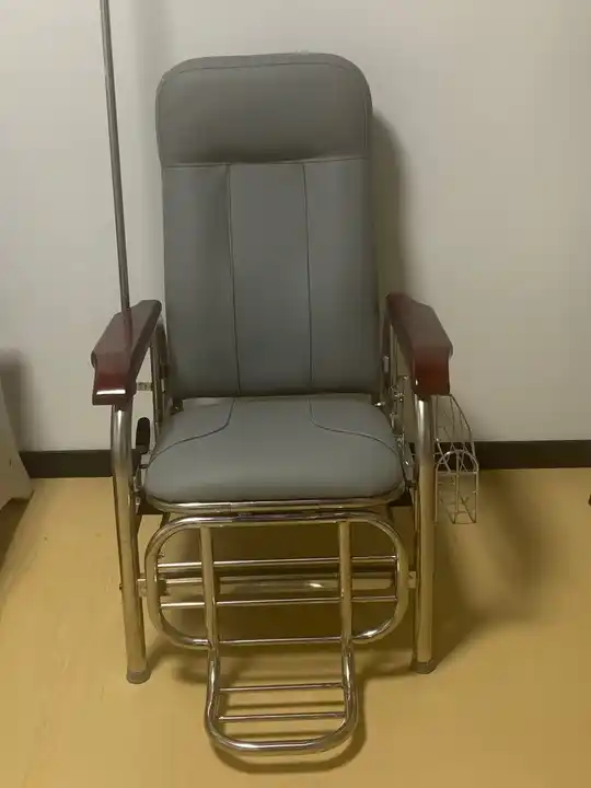 Medical IV pole infusion transfusion chair