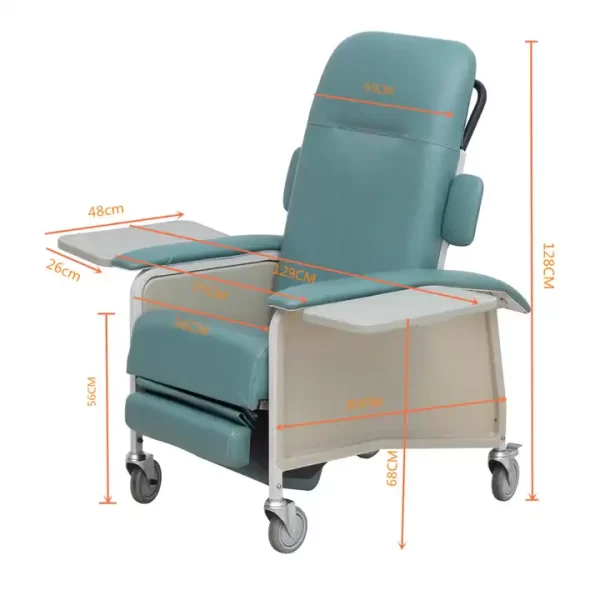 Transfusion hospital recliner chair bed