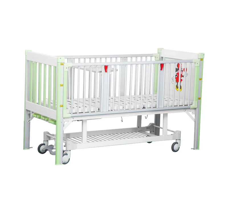 Cama pediátrica mecánica neumática con cabecera 