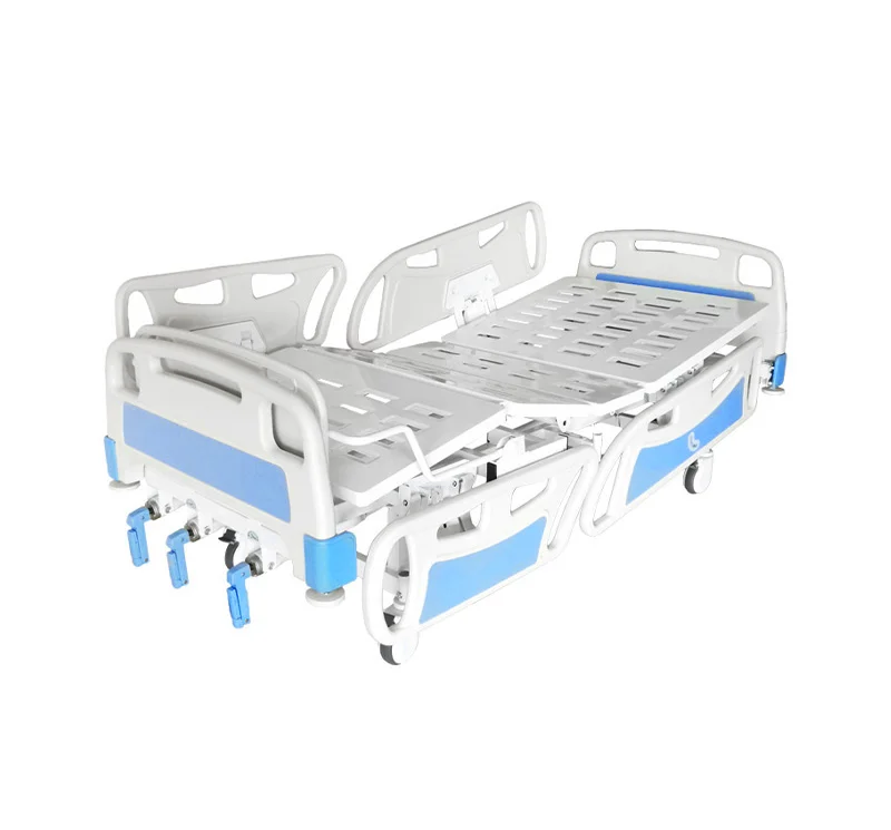 Camas hospitalaria manual 3 manivelas con ruedas YA-M3-2