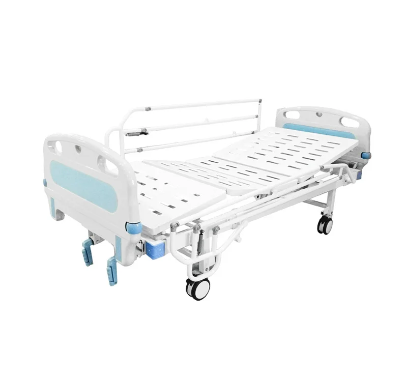 Cama hospitalar manual de altura fija con ruedas