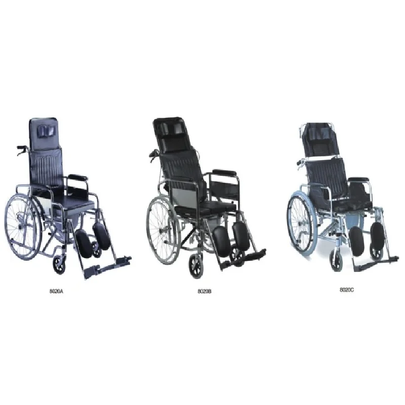 
			Silla de ruedas con inodoro totalmente reclinable 8020A/8020B/8020C ARI Equipos médicos de alta calidad		