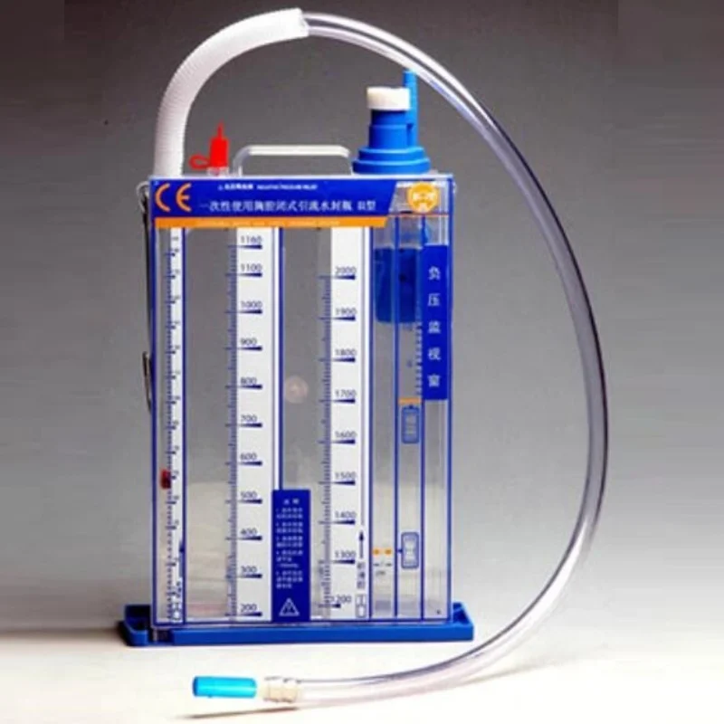 
			Sistema de drenaje de tórax con sello de agua		