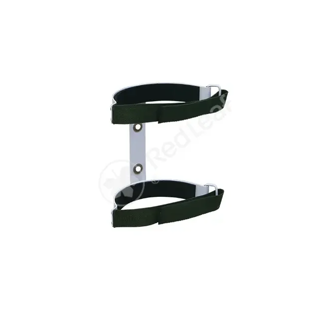 Dispositivos fijos de cilindro de oxígeno para camilla de ambulancia.