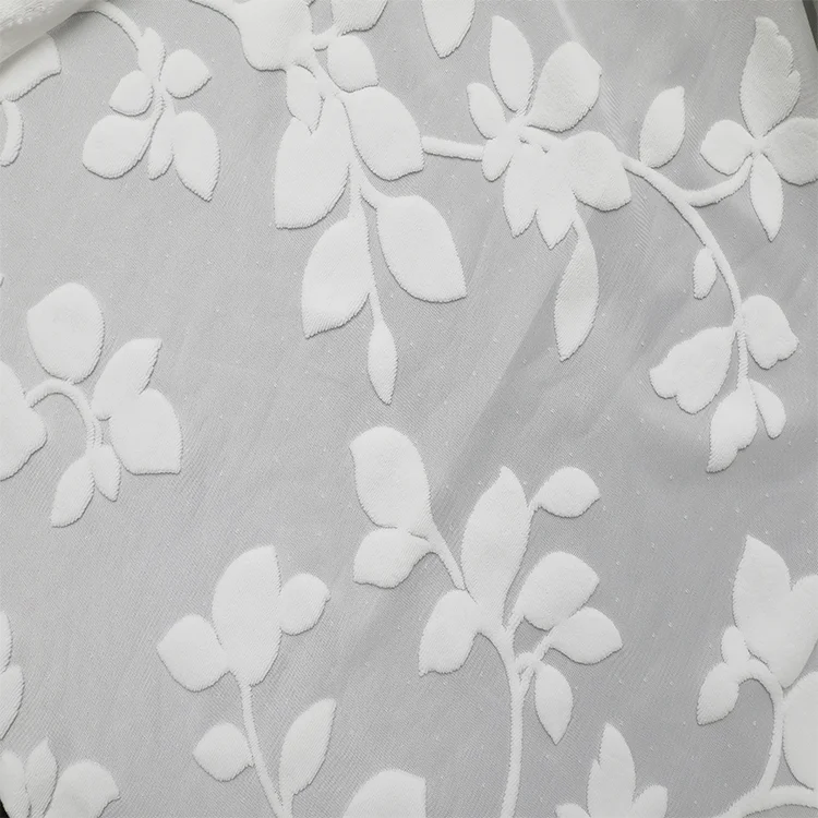 Suppliers In Wholesale Cheap Lightweight White Wedding Polyster Spot Mesh Elengant Sheer Curtain Voile Fabric, Factory