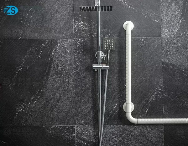 China L-shape Nylong Tube Bathroom Grab Bar for Shower factory and manufacturers | Henyuan Medical
