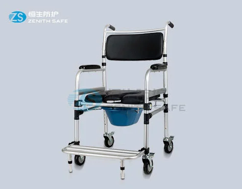 China Movable aluminium structure wheelchair commode chair for disabled people factory and manufacturers | Henyuan Medical