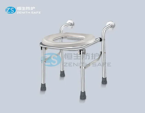 China Wall mounted Fold-able aluminium commode chair shower chair for disabled factory and manufacturers | Henyuan Medical