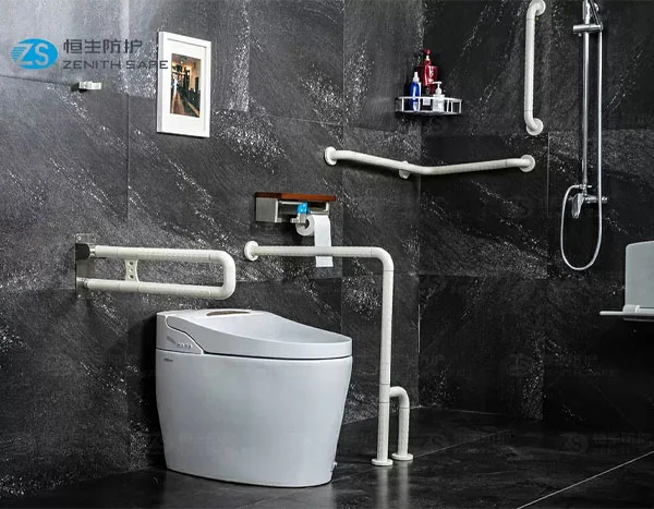 China Anti slip bathroom grab bar with nylon surface and stainless steel tube factory and manufacturers | Henyuan Medical