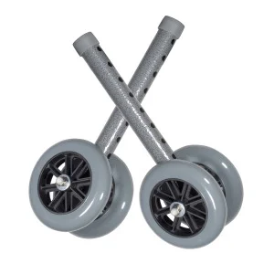 5" Bariatric Walker Wheels with Two Sets of Rear Glides | Accessories | Walkers | Mobility | Products | Henyuan Medical