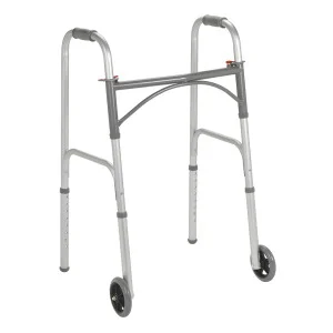 Folding Walker, Two Button with 5" Wheels | Push Button | Walkers | Mobility | Products | Henyuan Medical