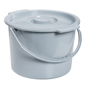 Commode Bucket with Handle and Lid, 12qt | Accessories | Commodes | Products | Henyuan Medical