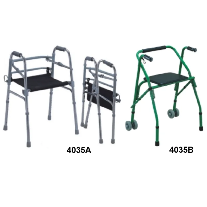 4035A/4035B Folding Walker with Seat