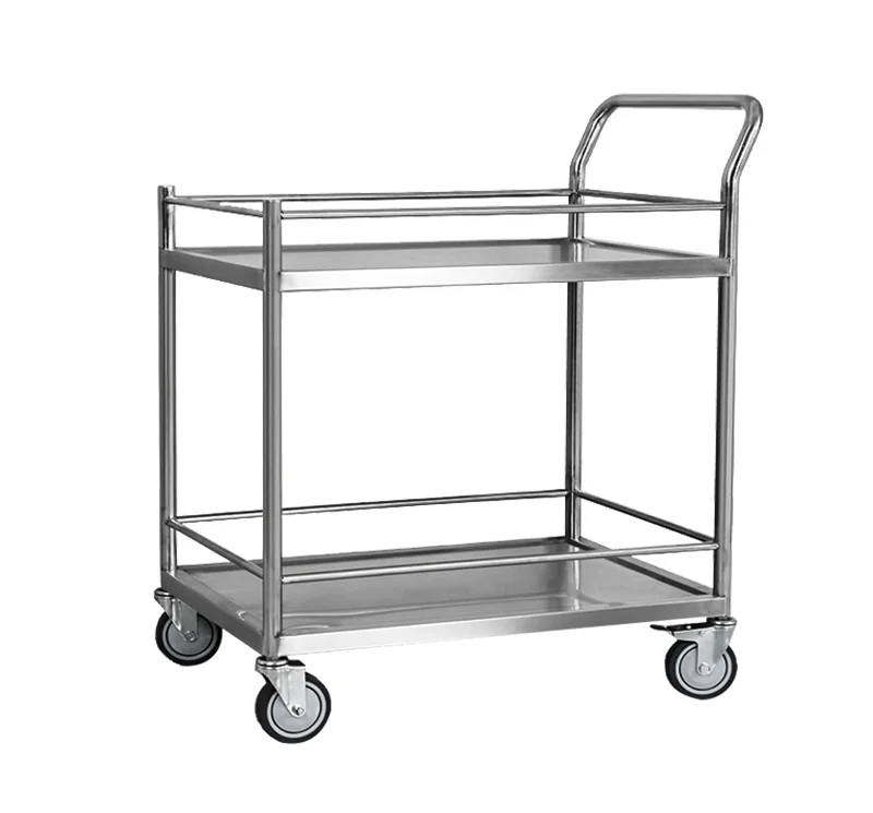 Stainless Steel Transport Cart Medical Instrument Trolley