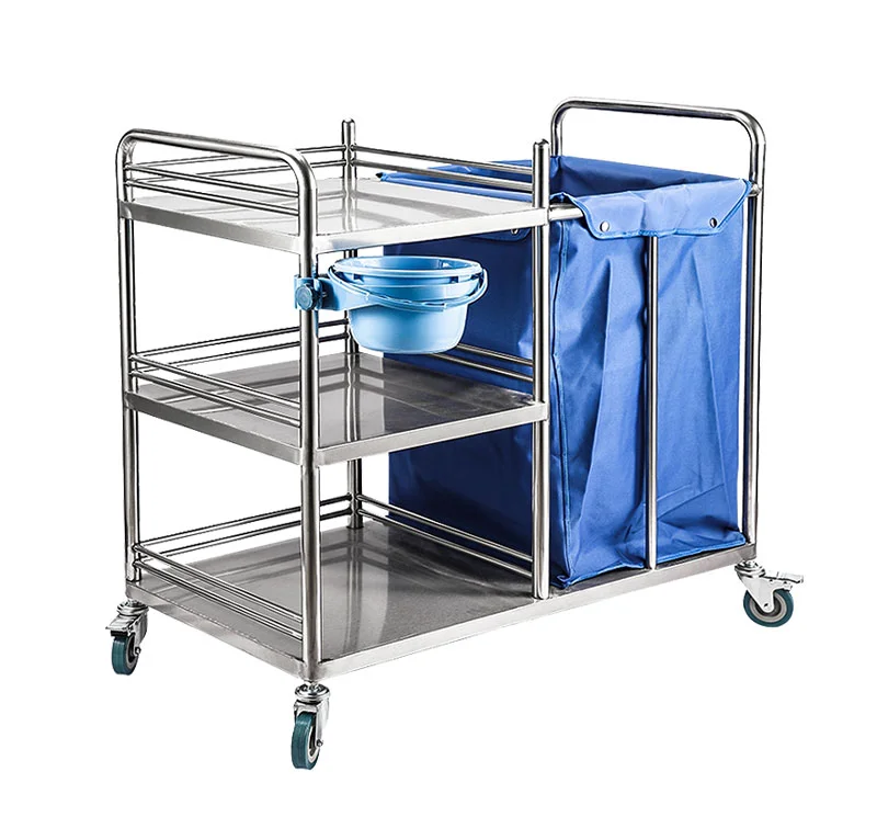 Stainless Steel Medical Dressing Laundry Trolley