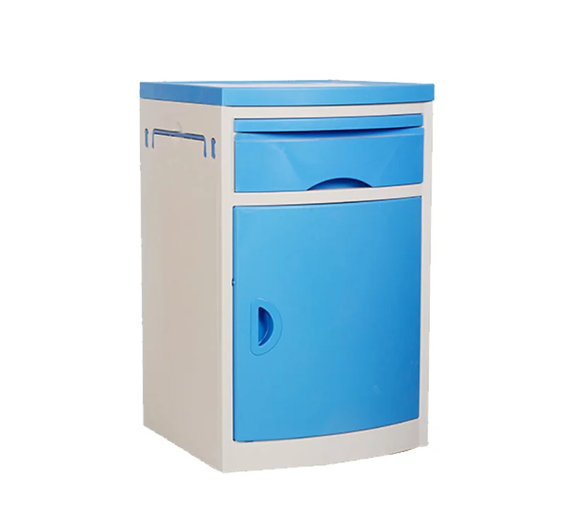 Hospital Medical ABS Bedside Cabinet With Drawer And Cupboard 
