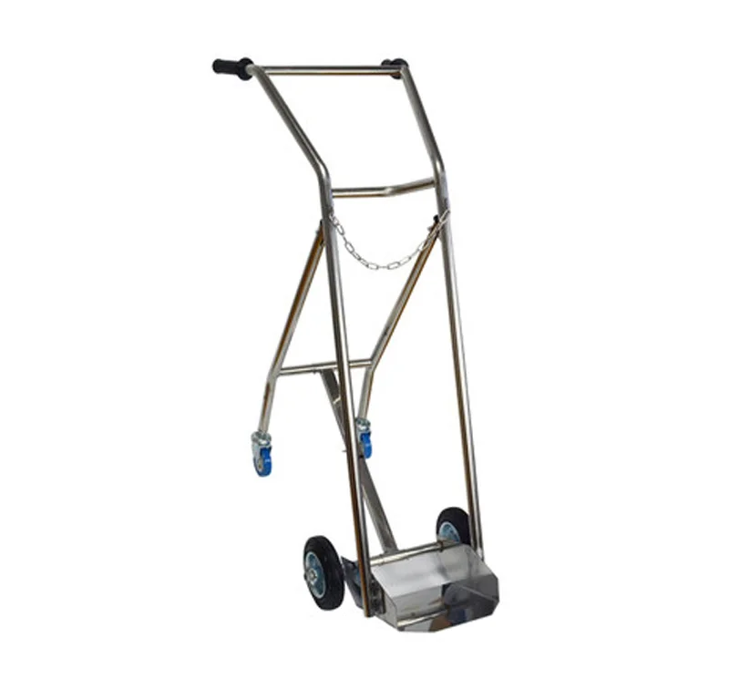 Stainless Steel Hospital Oxygen Cylinder Trolley