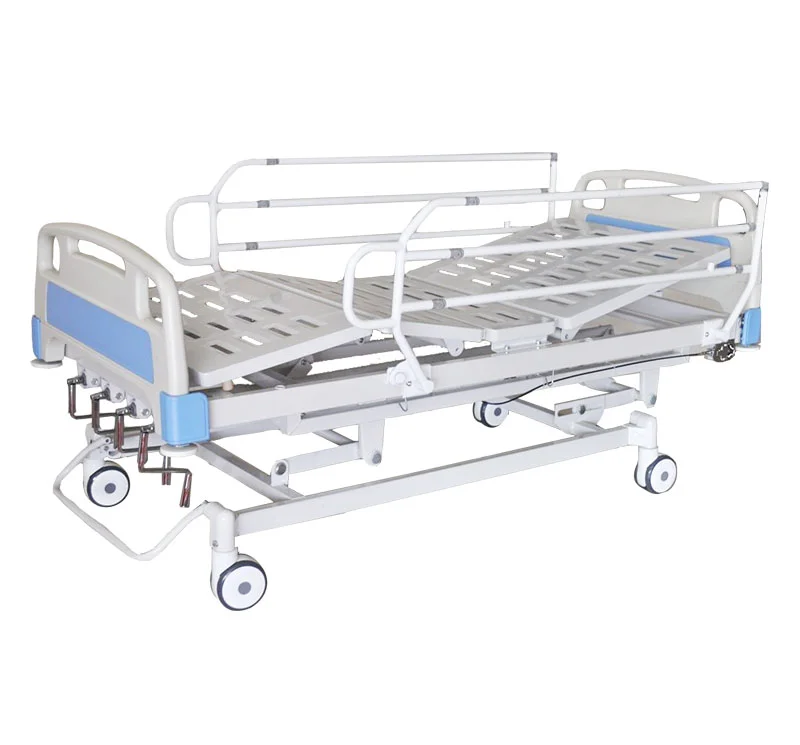 Comfortable Manual 4 Cranks Hospital Bed For Patient Wellbeing