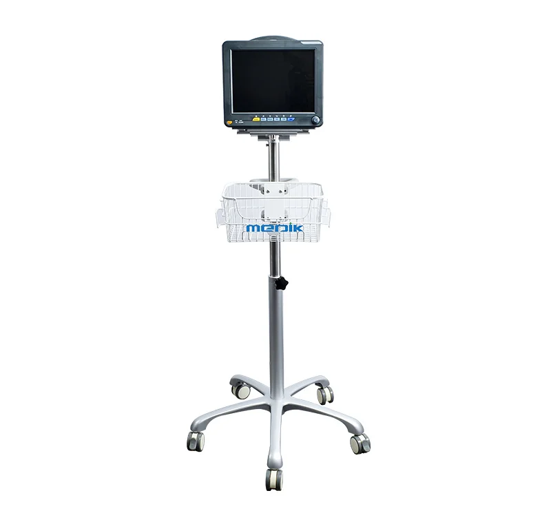 Patient Monitor Roll Stand With Basket