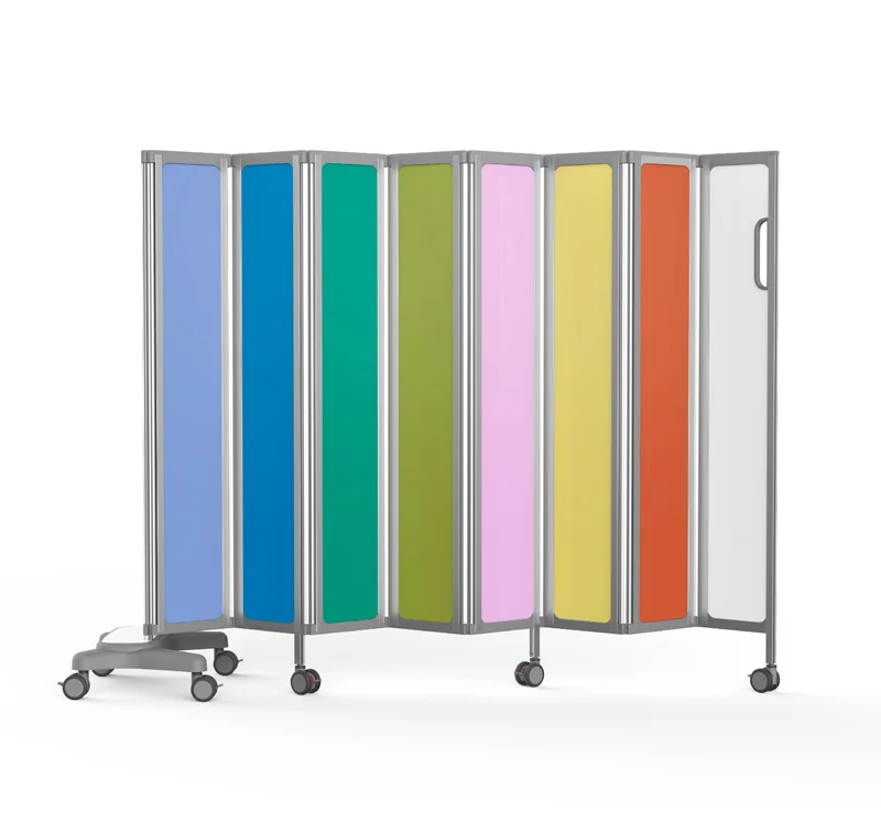 Mobile Folding Medical Privacy Screens With Castors