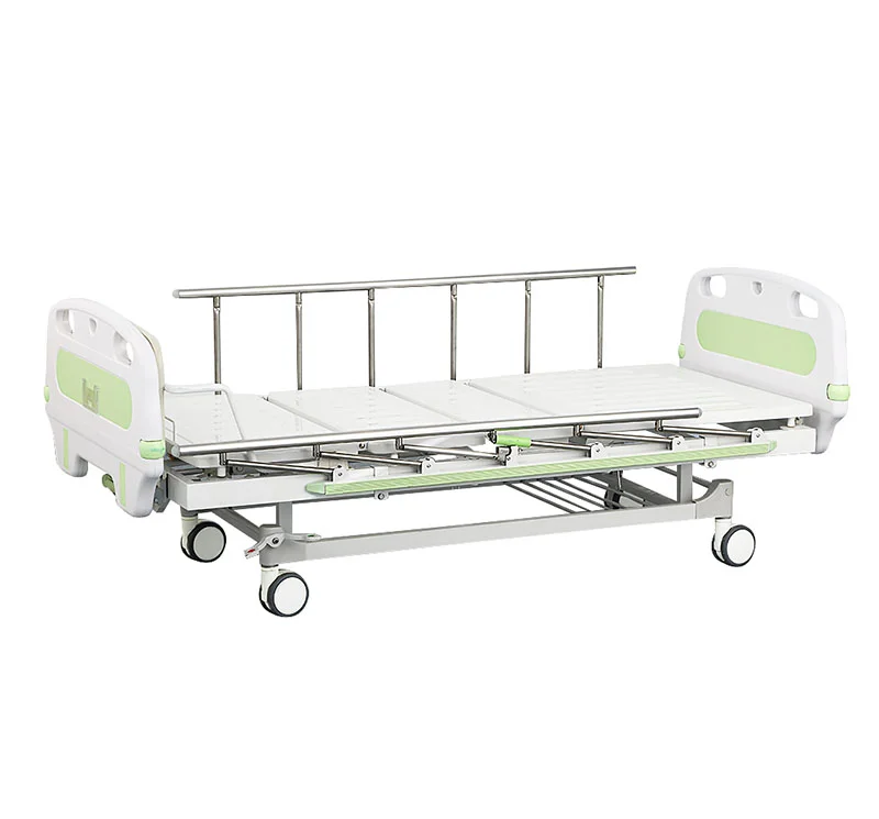 Two Crank Manual Nursing Sick Bed With Bumper