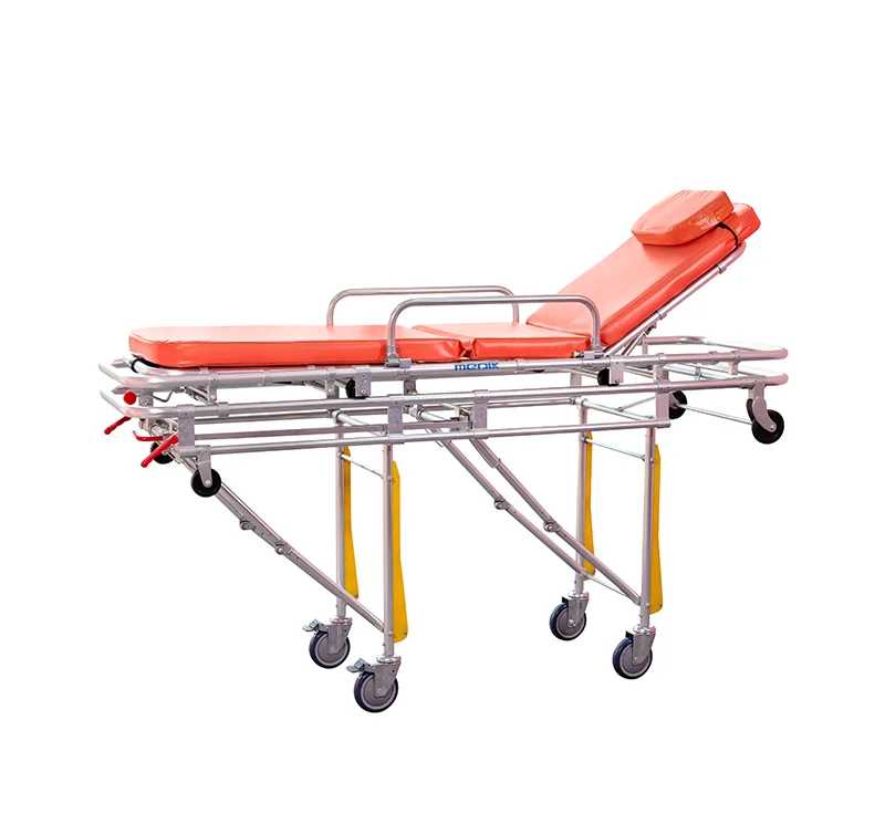 YA-AS01 Collapsible Ambulance Stretcher With Wheels and Backrest 