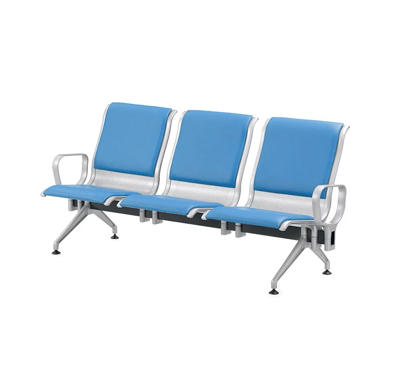 Hospital public area steel waiting benches chair 