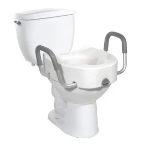 Premium Plastic, Raised, Elongated Toilet Seat with Lock | Raised ToiletSeats | Bath Safety | Products | Henyuan Medical