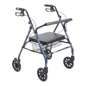 Drive Medical Go-Lite Bariatric Steel Rollator Walker