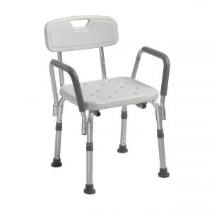 Drive Medical Shower Chair with Back and Removable Padded Arms
