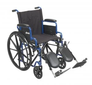 Drive Medical Blue Streak Wheelchair with Flip Back Desk Arms