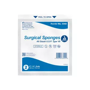 4X4 Sterile 2'S 8 Ply Surgical Sponges By Dynarex - Henyuan Hospital Beds