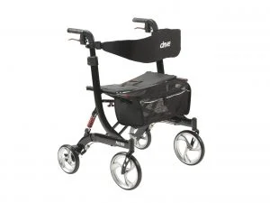 Drive Medical Nitro Euro Style Rollator Rolling Walker - Heavy Duty - Black