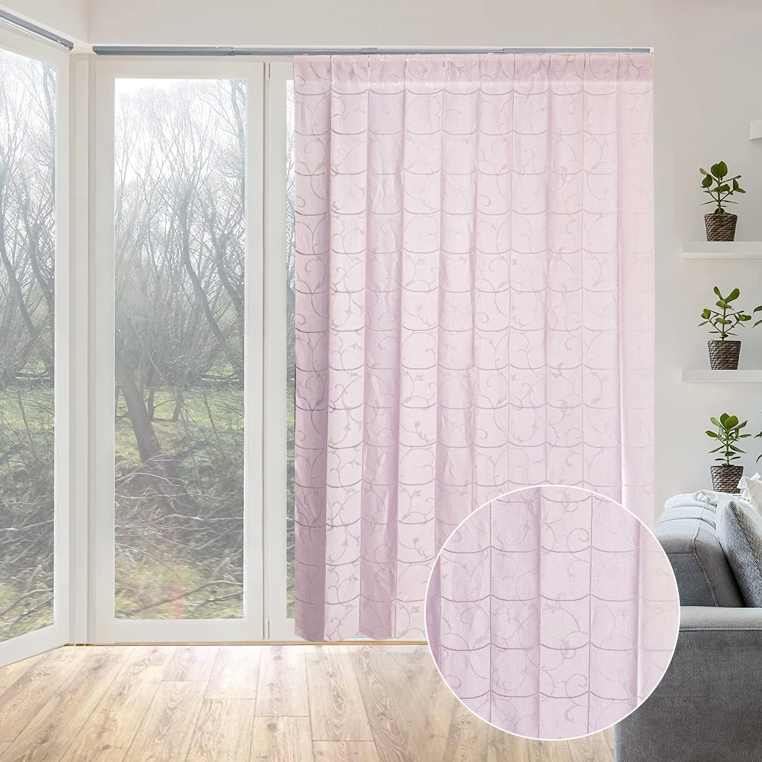 Suppliers In Wholesale Purple Window Divider Door Wave Kitchen Blackout Jacquard Polyester Curtain Vertical Blinds Fabric , Factory