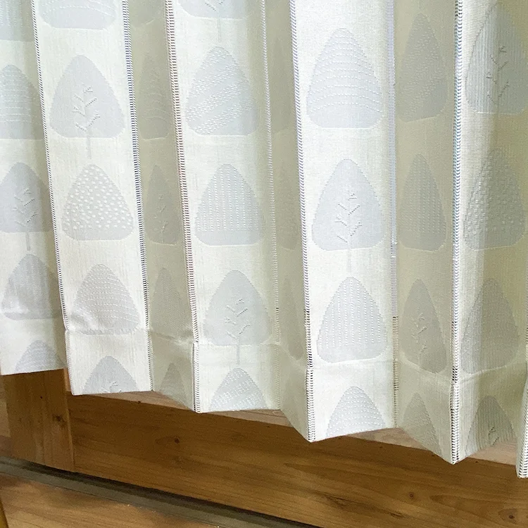 Suppliers In Wholesale Living Room Blackout Drape Beige Trees Door Divider Jacquard Venetian Blinds Window Fabric, Factory